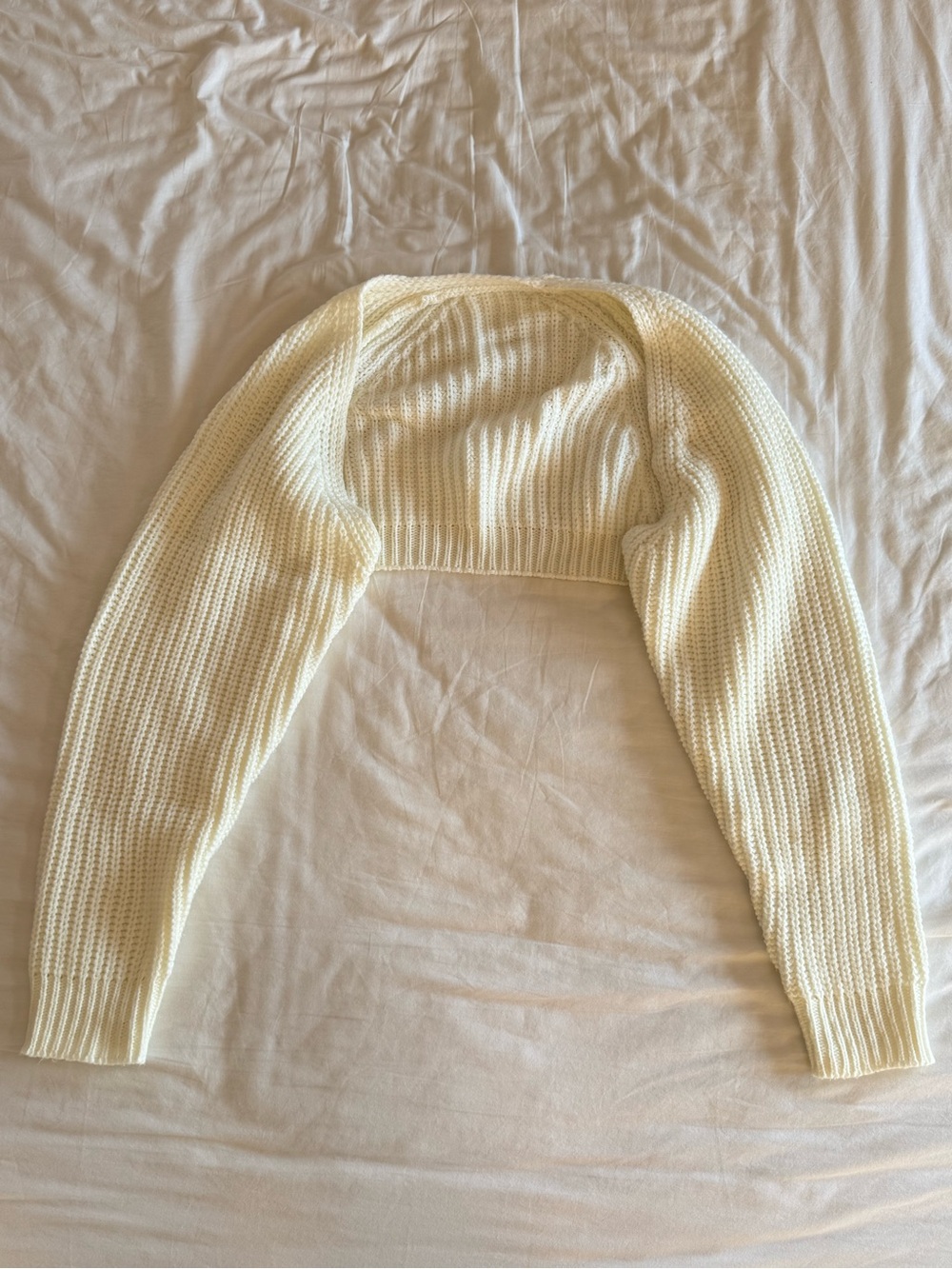 Light Cream Knit Women's Bolero Shrug